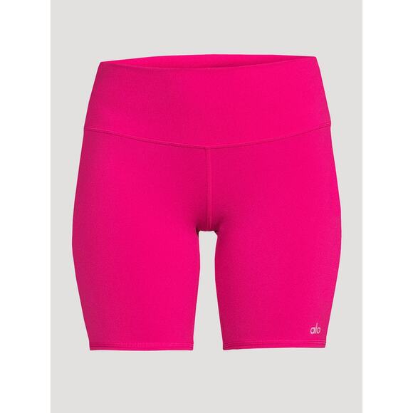 Alo Yoga Pants - NEW Alo Yoga Airbrush High Waist Biker Shorts Neon Pink Sculpting Activewear XS